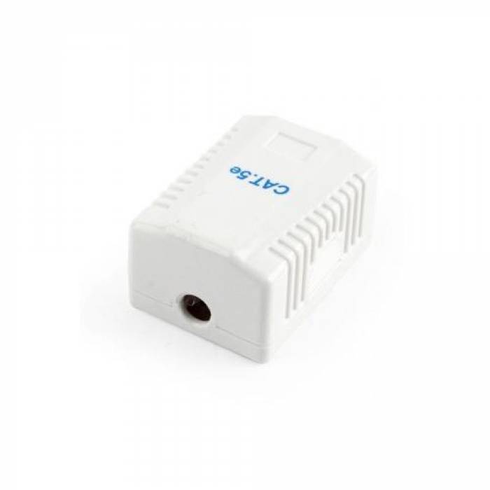 Priza retea Gembird, 1x RJ45, UTP, CAT5e, White