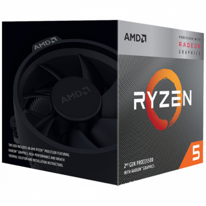 Procesor AMD Ryzen 5 3400G 3.7GHz, Socket AM4, Box