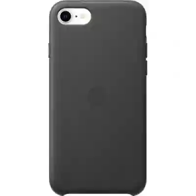 Protectie pentru spate Apple Leather Case pentru iPhone SE 2/3, Black