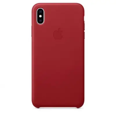 Protectie pentru spate Apple Leather pentru iPhone XS Max, Red