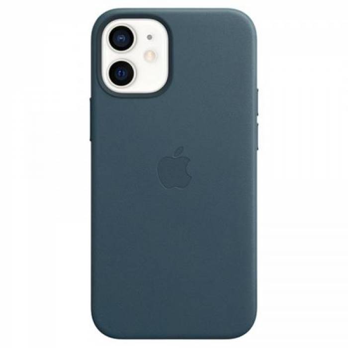 Protectie pentru spate Apple MagSafe Leather pentru iPhone 12 mini, Baltic Blue