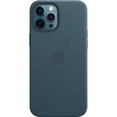Protectie pentru spate Apple MagSafe Leather pentru iPhone 12 Pro Max, Baltic Blue