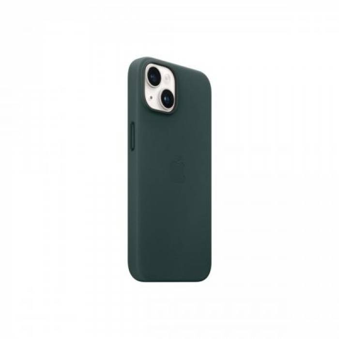 Protectie pentru spate Apple MagSafe Leather pentru Iphone 14, Green