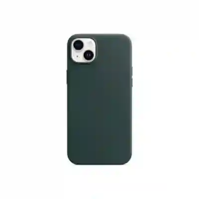 Protectie pentru spate Apple MagSafe Leather pentru Iphone 14 Plus, Forest Green