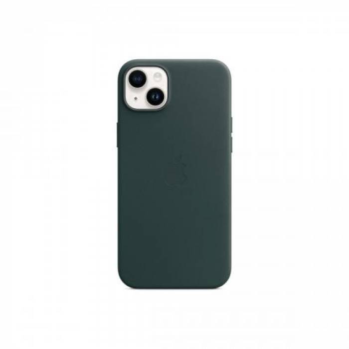 Protectie pentru spate Apple MagSafe Leather pentru Iphone 14 Plus, Forest Green
