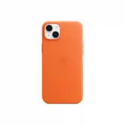 Protectie pentru spate Apple MagSafe Leather pentru Iphone 14 Plus, Orange