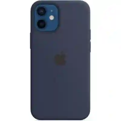 Protectie pentru spate Apple MagSafe Silicone pentru iPhone 12 mini, Deep Navy