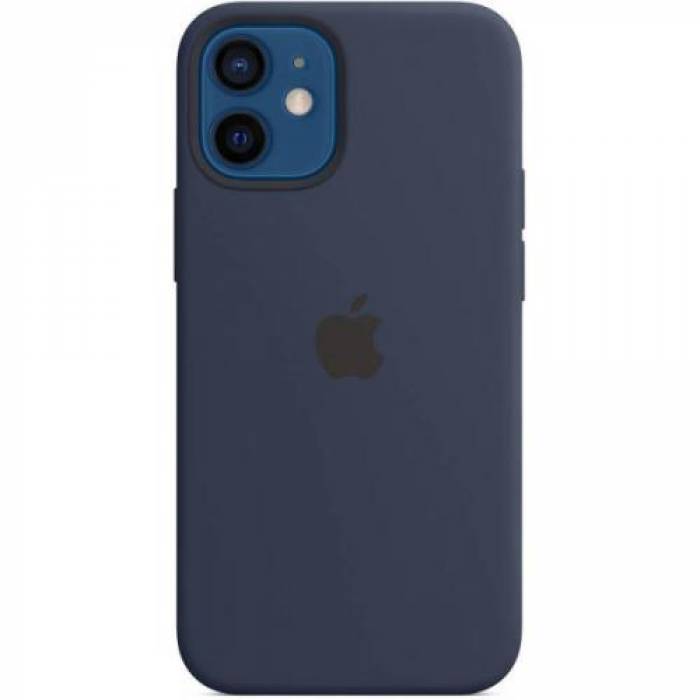 Protectie pentru spate Apple MagSafe Silicone pentru iPhone 12 mini, Deep Navy