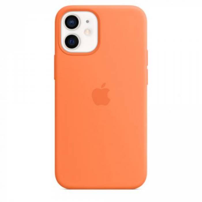 Protectie pentru spate Apple MagSafe Silicone pentru iPhone 12 mini, Kumquat