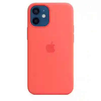 Protectie pentru spate Apple MagSafe Silicone pentru iPhone 12 mini, Pink Citrus
