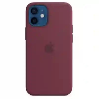 Protectie pentru spate Apple MagSafe Silicone pentru iPhone 12 mini, Plum