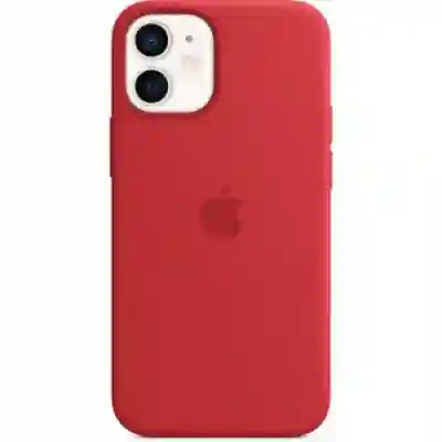 Protectie pentru spate Apple MagSafe Silicone pentru iPhone 12 mini, Red