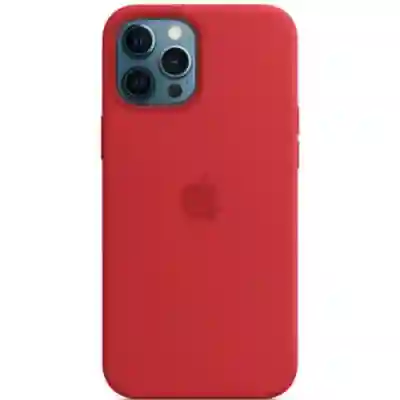 Protectie pentru spate Apple MagSafe Silicone pentru iPhone 12 Pro Max, Red