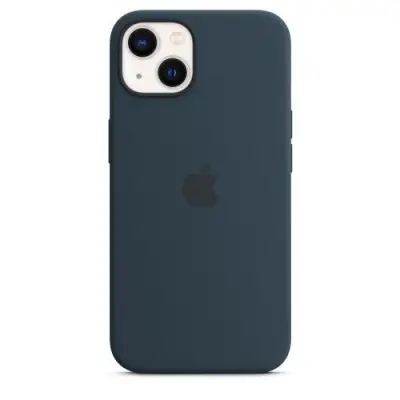 Protectie pentru spate Apple MagSafe Silicone pentru Iphone 13, Abyss Blue