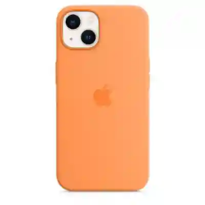  Protectie pentru spate Apple MagSafe Silicone pentru Iphone 13, Marigold