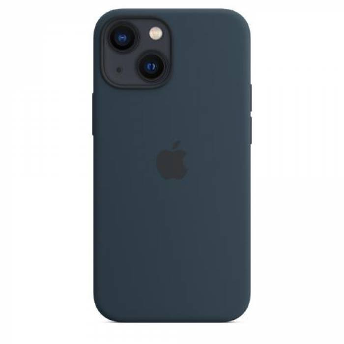Protectie pentru spate Apple MagSafe Silicone pentru Iphone 13 Mini, Abyss Blue