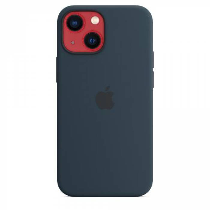 Protectie pentru spate Apple MagSafe Silicone pentru Iphone 13 Mini, Abyss Blue