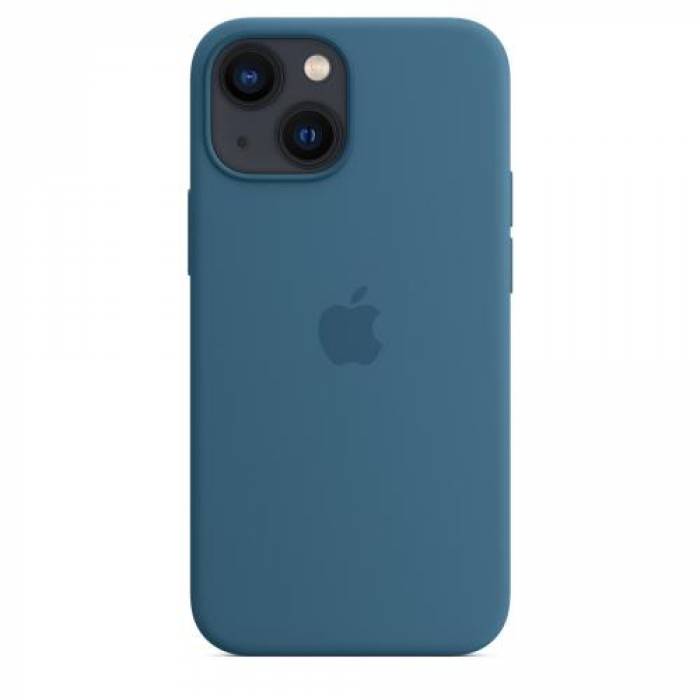 Protectie pentru spate Apple MagSafe Silicone pentru Iphone 13 Mini, Blue Jay