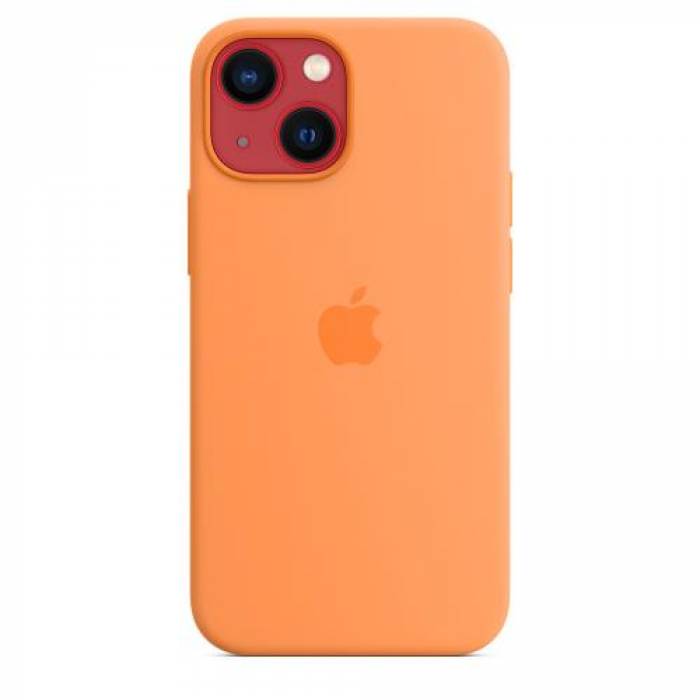 Protectie pentru spate Apple MagSafe Silicone pentru Iphone 13 Mini, Marigold