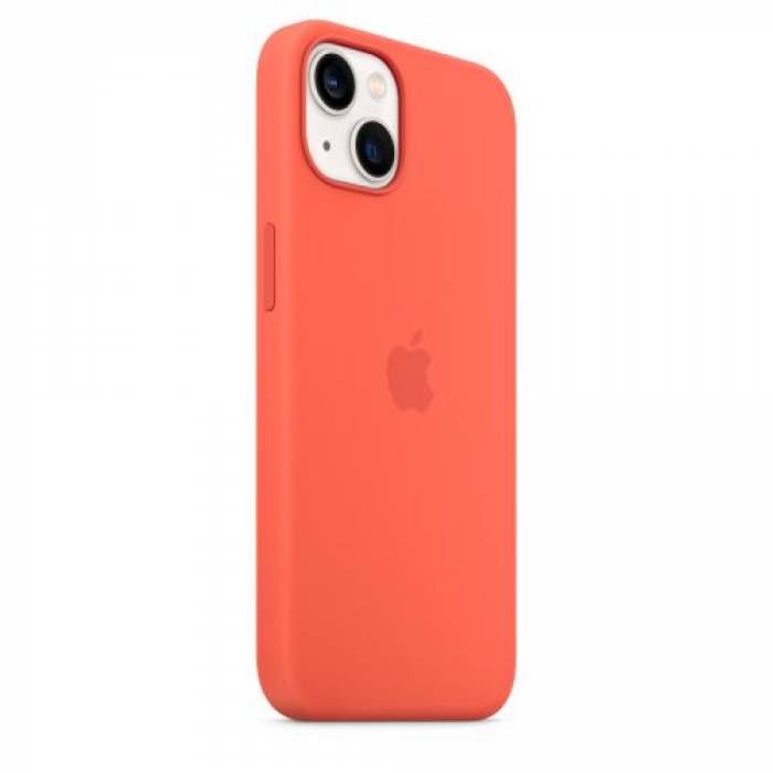 Protectie pentru spate Apple MagSafe Silicone pentru iPhone 13, Nectarine