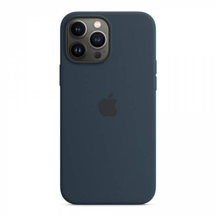 Protectie pentru spate Apple MagSafe Silicone pentru Iphone 13 Pro Max, Abyss Blue