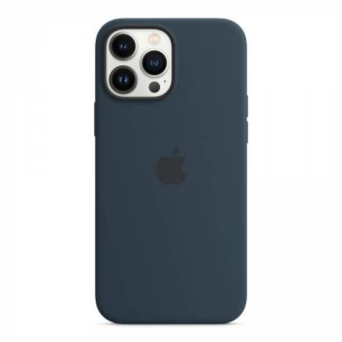 Protectie pentru spate Apple MagSafe Silicone pentru Iphone 13 Pro Max, Abyss Blue