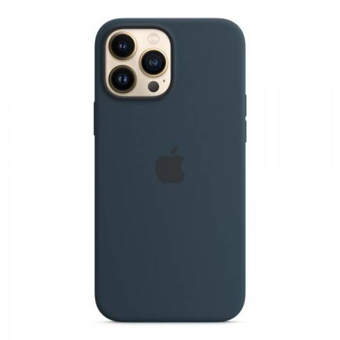 Protectie pentru spate Apple MagSafe Silicone pentru Iphone 13 Pro Max, Abyss Blue