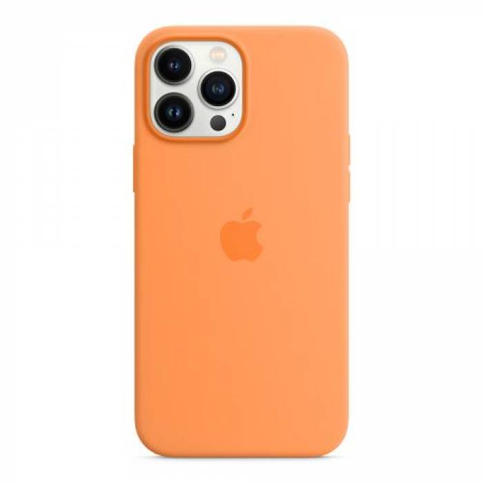 Protectie pentru spate Apple MagSafe Silicone pentru Iphone 13 Pro Max, Marigold