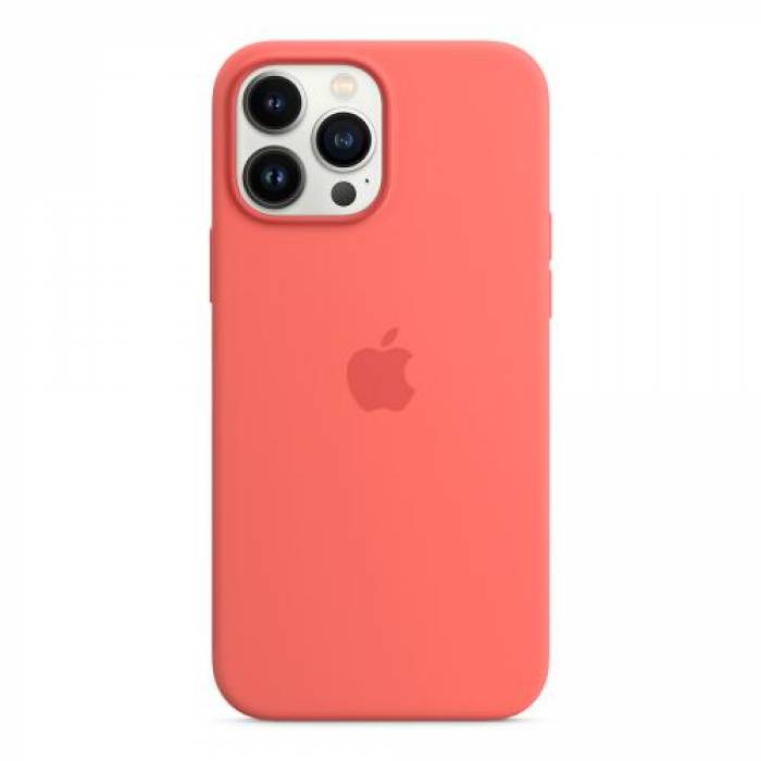 Protectie pentru spate Apple MagSafe Silicone pentru Iphone 13 Pro Max, Pink Pomelo
