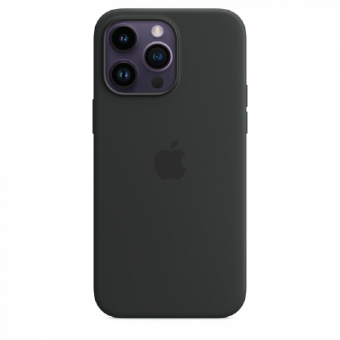 Protectie pentru spate Apple MagSafe Silicone pentru Iphone 14 Pro Max, Midnight