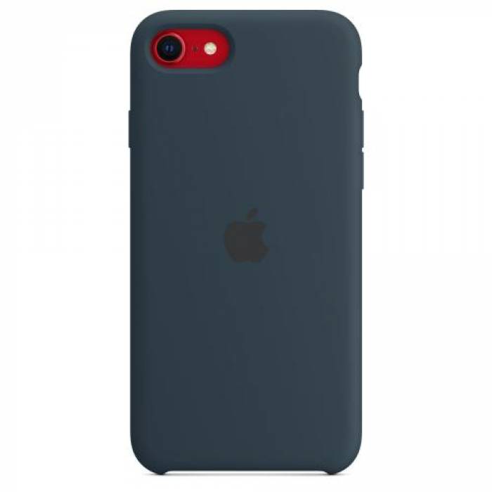 Protectie pentru spate Apple MagSafe Silicone pentru iPhone SE 2/3, Abyss Blue
