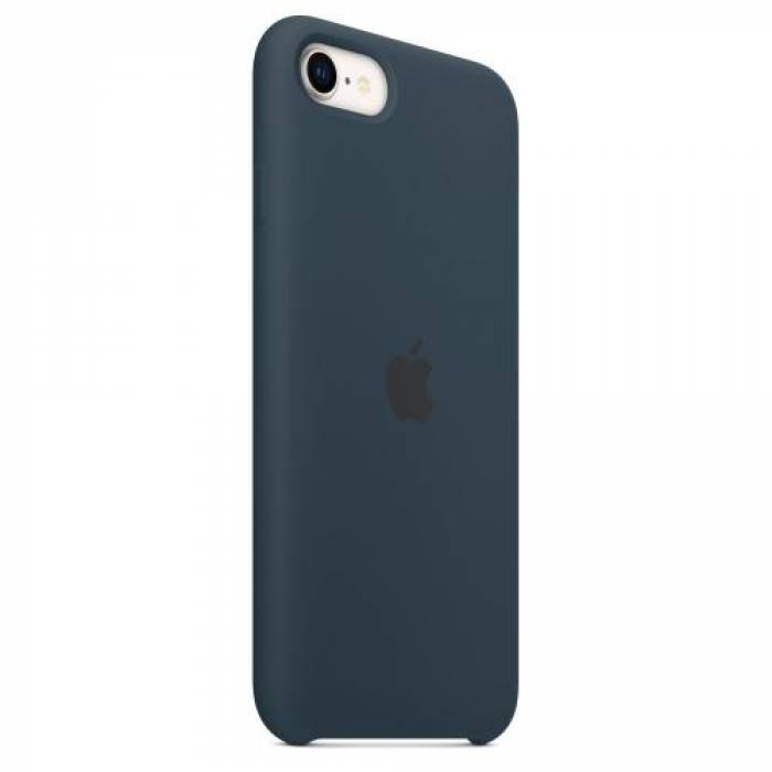 Protectie pentru spate Apple MagSafe Silicone pentru iPhone SE 2/3, Abyss Blue