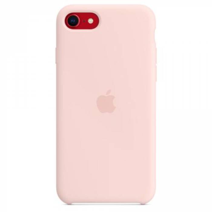 Protectie pentru spate Apple MagSafe Silicone pentru iPhone SE 2/3, Chalk Pink