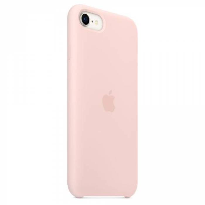 Protectie pentru spate Apple MagSafe Silicone pentru iPhone SE 2/3, Chalk Pink