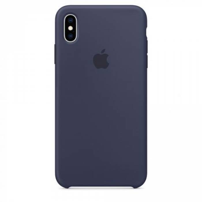 Protectie pentru spate Apple Silicon pentru iPhone XS Max, Midnight Blue