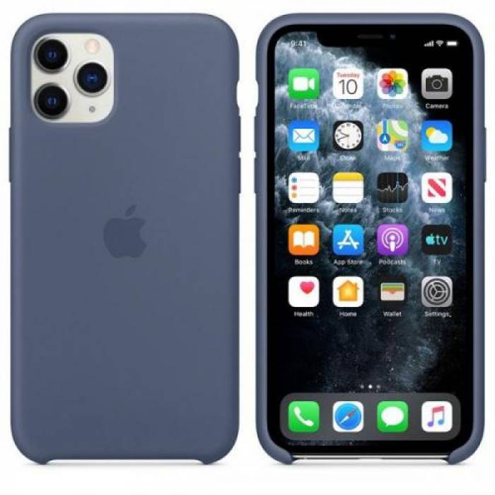 Protectie pentru spate Apple Silicone Case pentru iPhone 11 Pro, Alaskan Blue