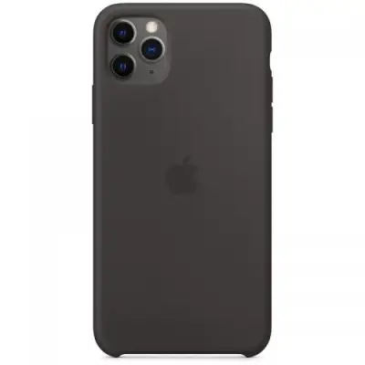 Protectie pentru spate Apple Silicone Case pentru iPhone 11 Pro, Black