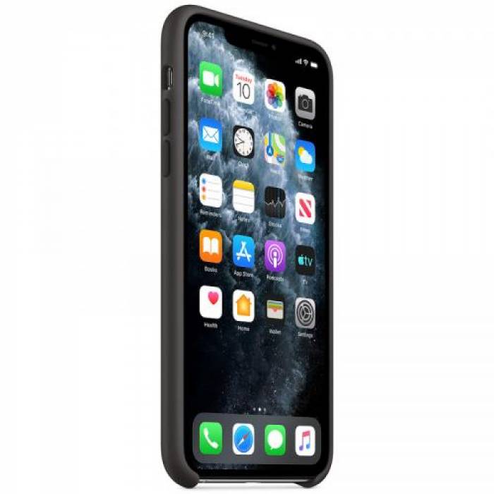 Protectie pentru spate Apple Silicone Case pentru iPhone 11 Pro, Black