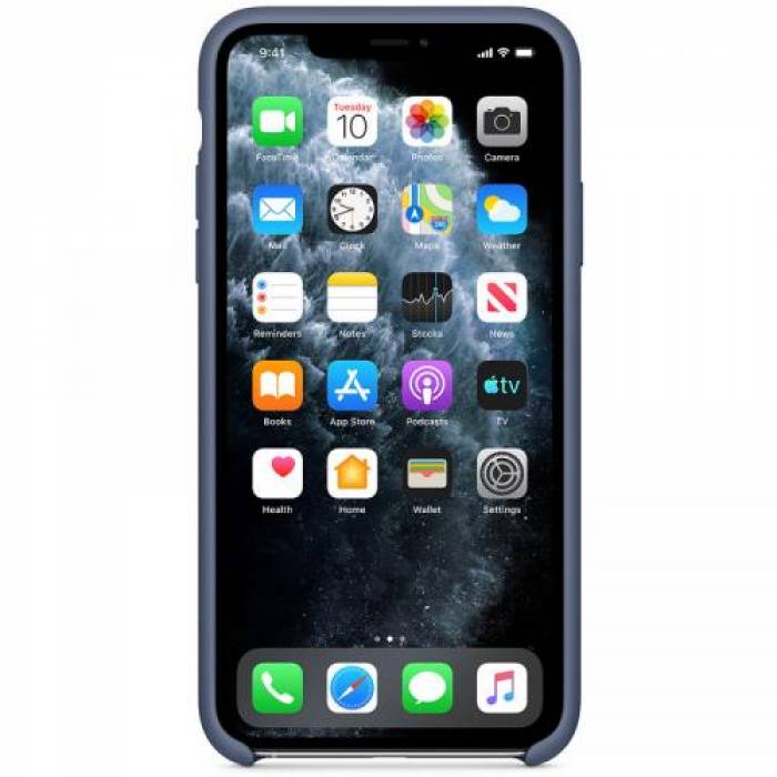 Protectie pentru spate Apple Silicone Case pentru iPhone 11 Pro Max, Alaskan Blue