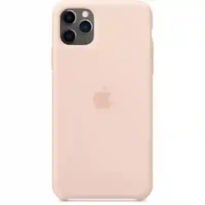 Protectie pentru spate Apple Silicone Case pentru iPhone 11 Pro Max, Pink Sand
