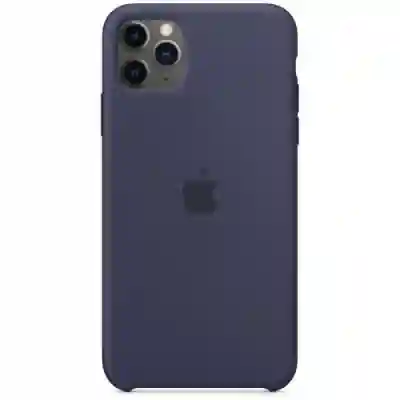 Protectie pentru spate Apple Silicone Case pentru iPhone 11 Pro, Midnight Blue