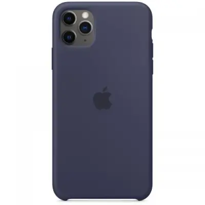 Protectie pentru spate Apple Silicone Case pentru iPhone 11 Pro, Midnight Blue