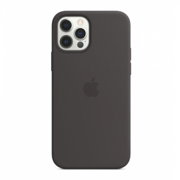 Protectie pentru spate Apple Silicone Case pentru iPhone 12/12 Pro, Black