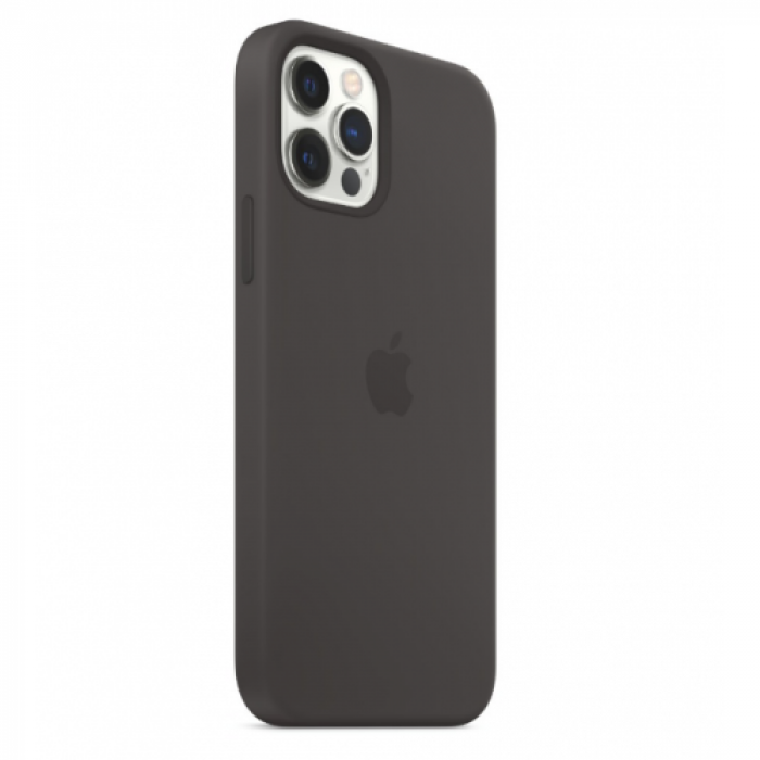 Protectie pentru spate Apple Silicone Case pentru iPhone 12/12 Pro, Black