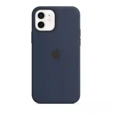 Protectie pentru spate Apple Silicone Case pentru iPhone 12/12 Pro, Navy