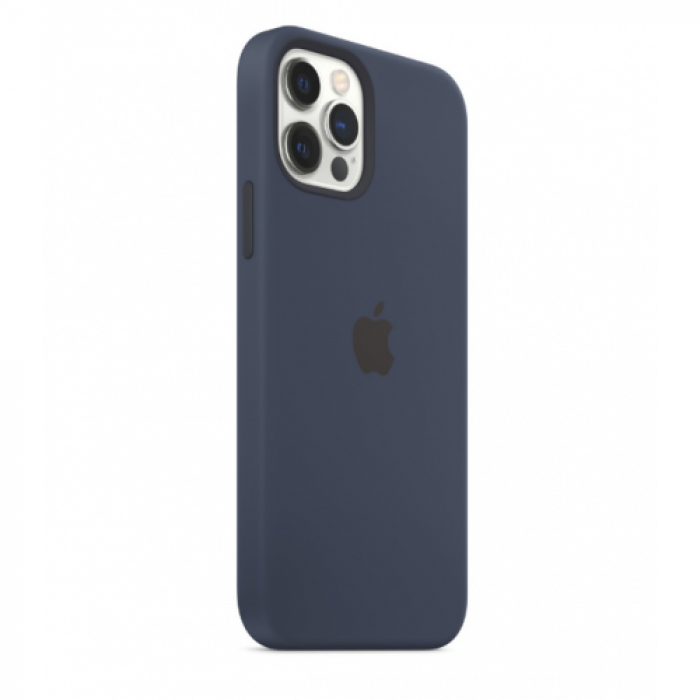 Protectie pentru spate Apple Silicone Case pentru iPhone 12/12 Pro, Navy