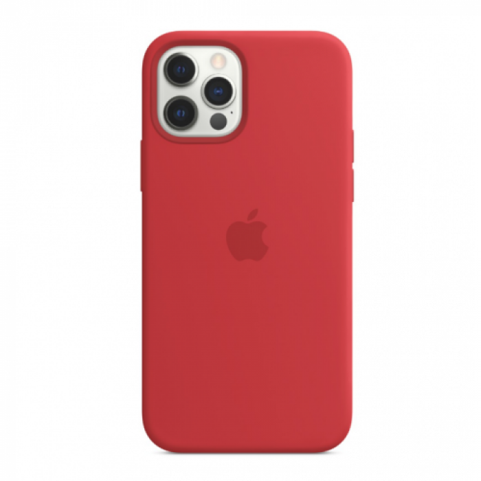 Protectie pentru spate Apple Silicone Case pentru iPhone 12/12 Pro, Red