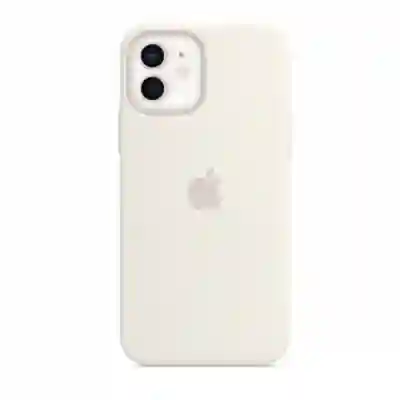 Protectie pentru spate Apple Silicone Case pentru iPhone 12/12 Pro, White