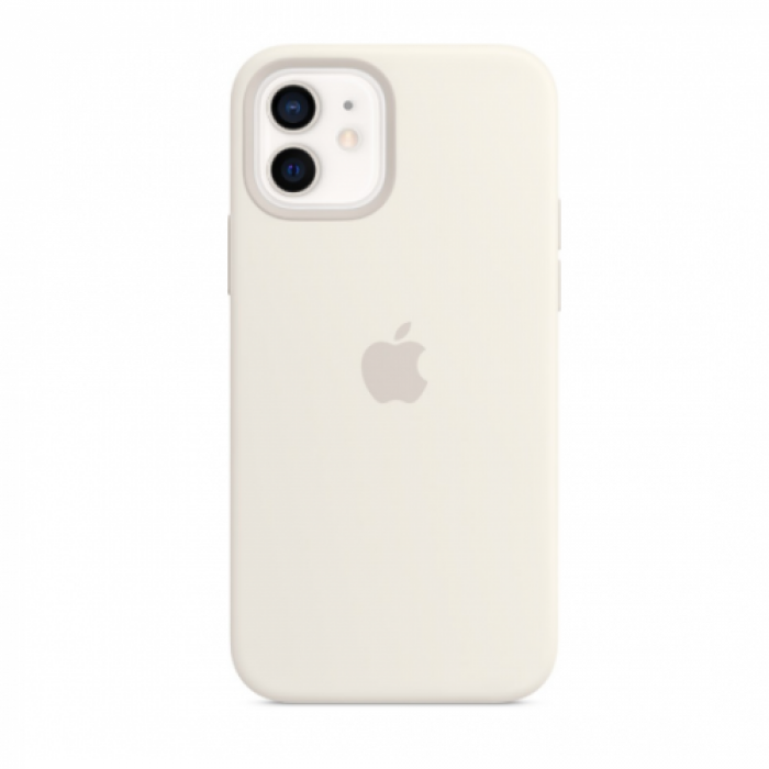 Protectie pentru spate Apple Silicone Case pentru iPhone 12/12 Pro, White