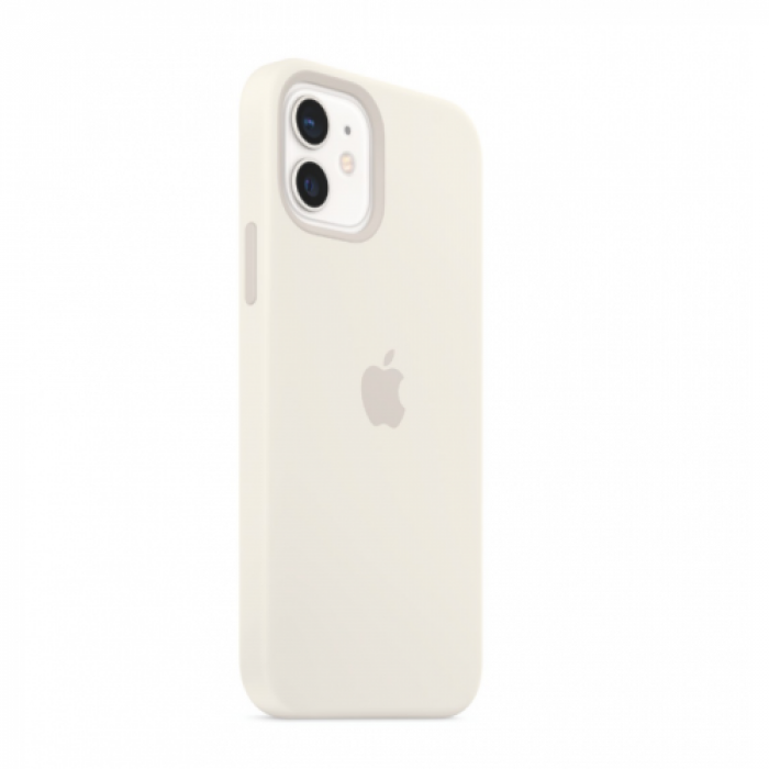 Protectie pentru spate Apple Silicone Case pentru iPhone 12/12 Pro, White